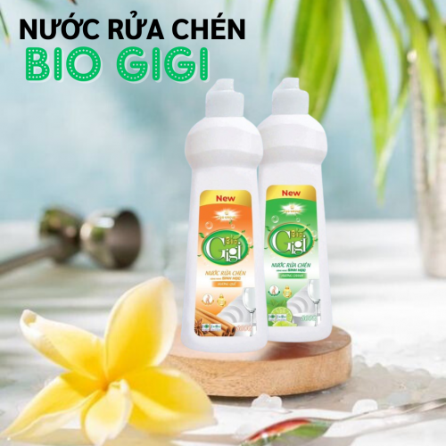 NƯỚC RỬA CHÉN HƯƠNG QUẾ - CHANH BIO GIGI 800ML